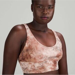 Lululemon Align Bra Shine Light Support A/B Cup Diamond Dye Misty Shell Cacao 10